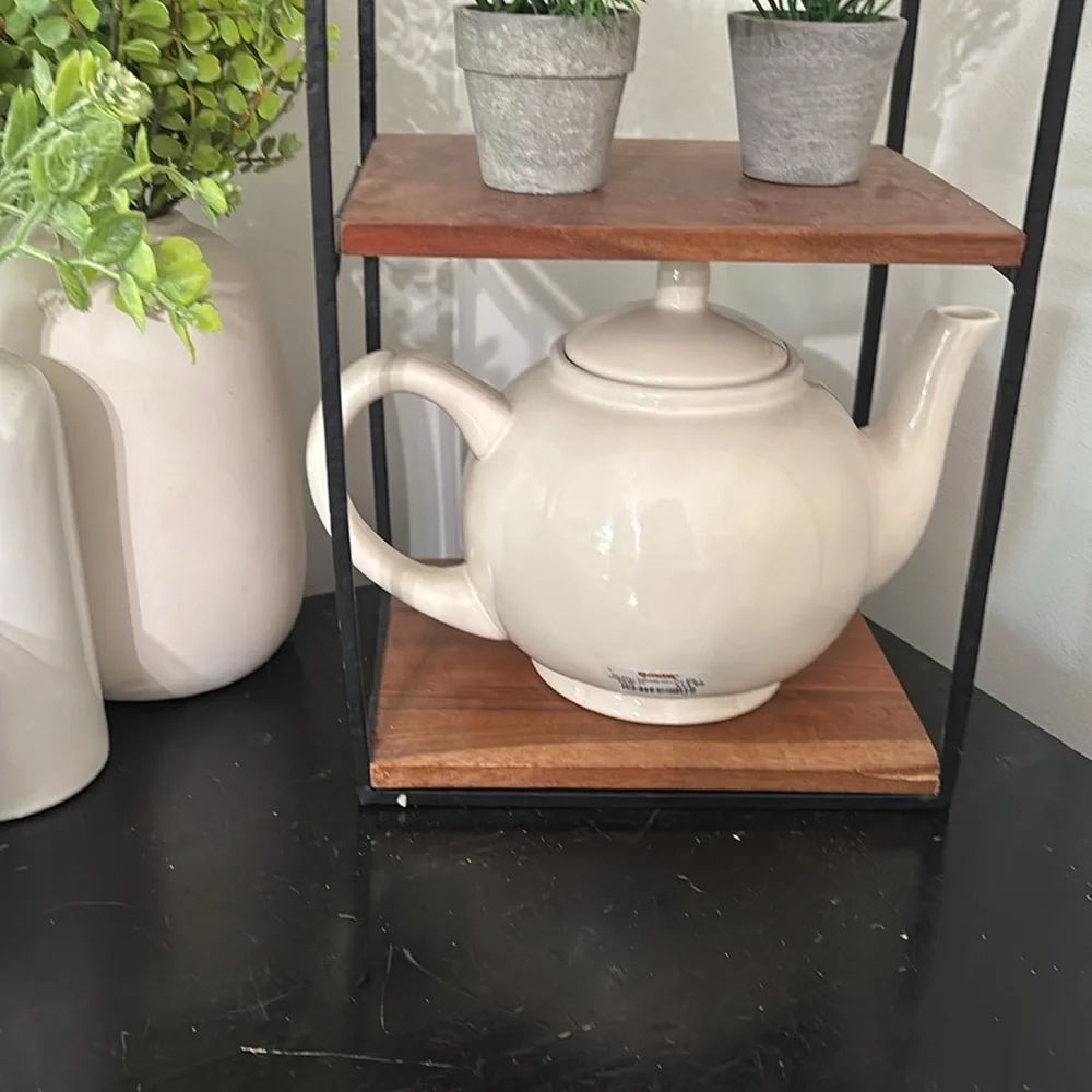 NWT Rae Dunn White 'Steep' Teapot